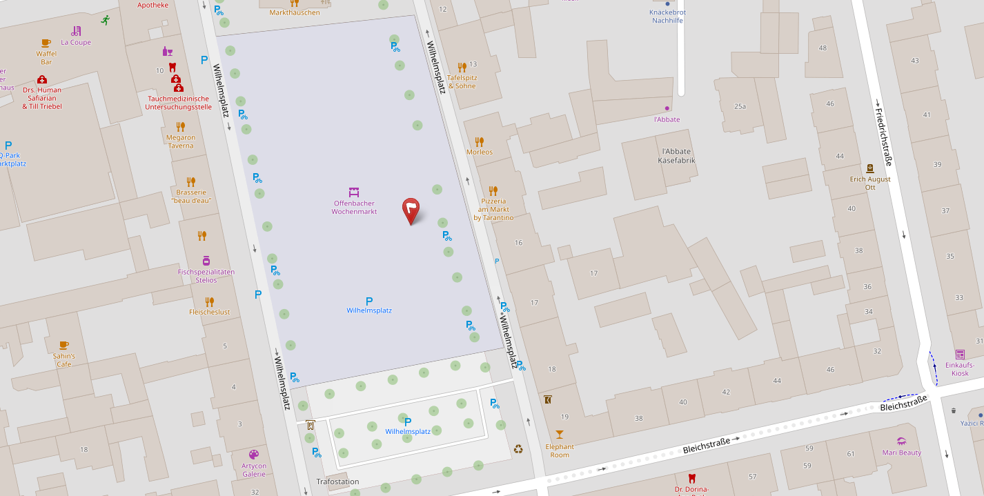 Karte: MainTaschen am Wilhelmsplatz, Offenbach am Main